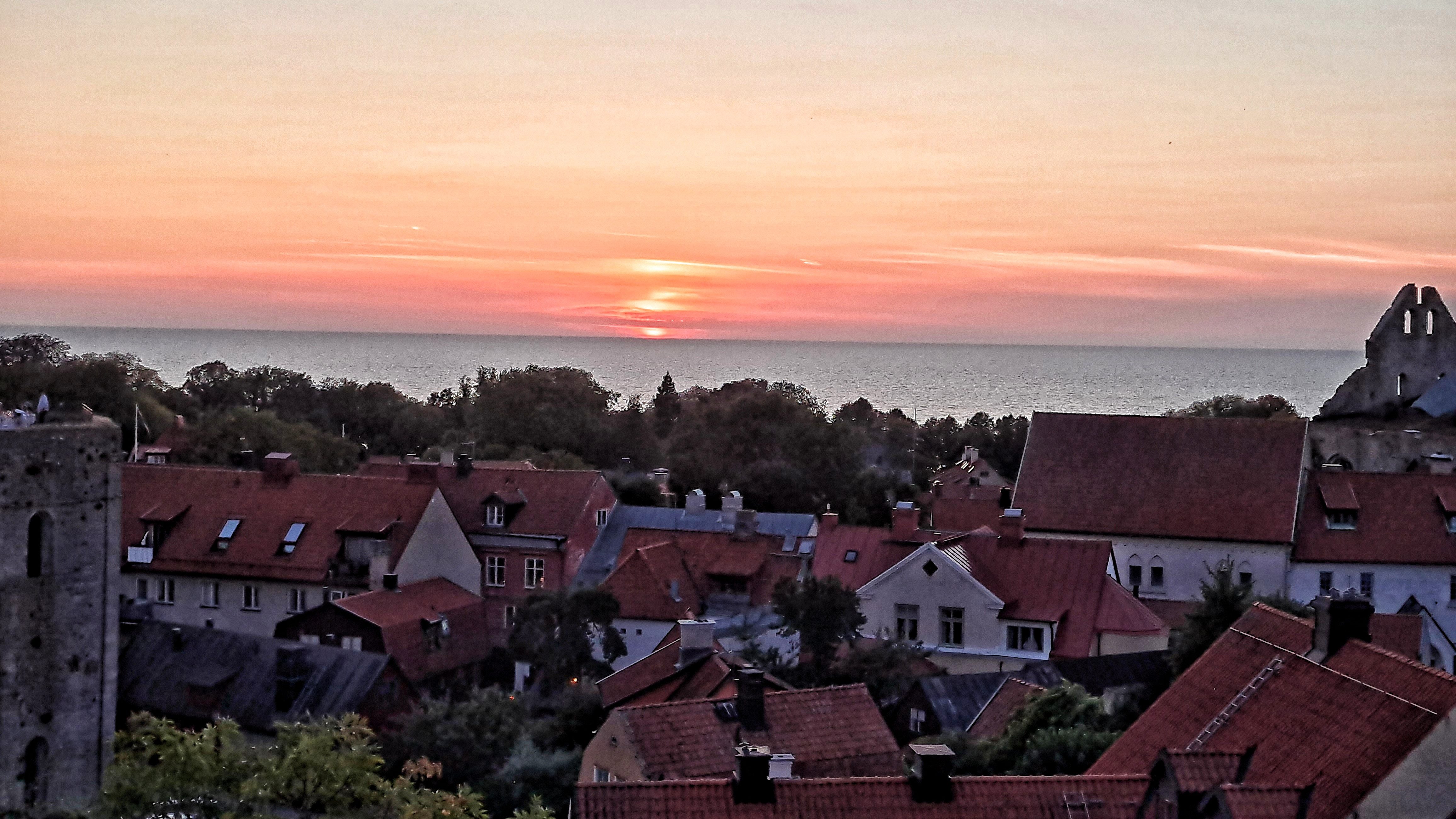 Blogger. Beautiful Sunset in Visby, Gotland!